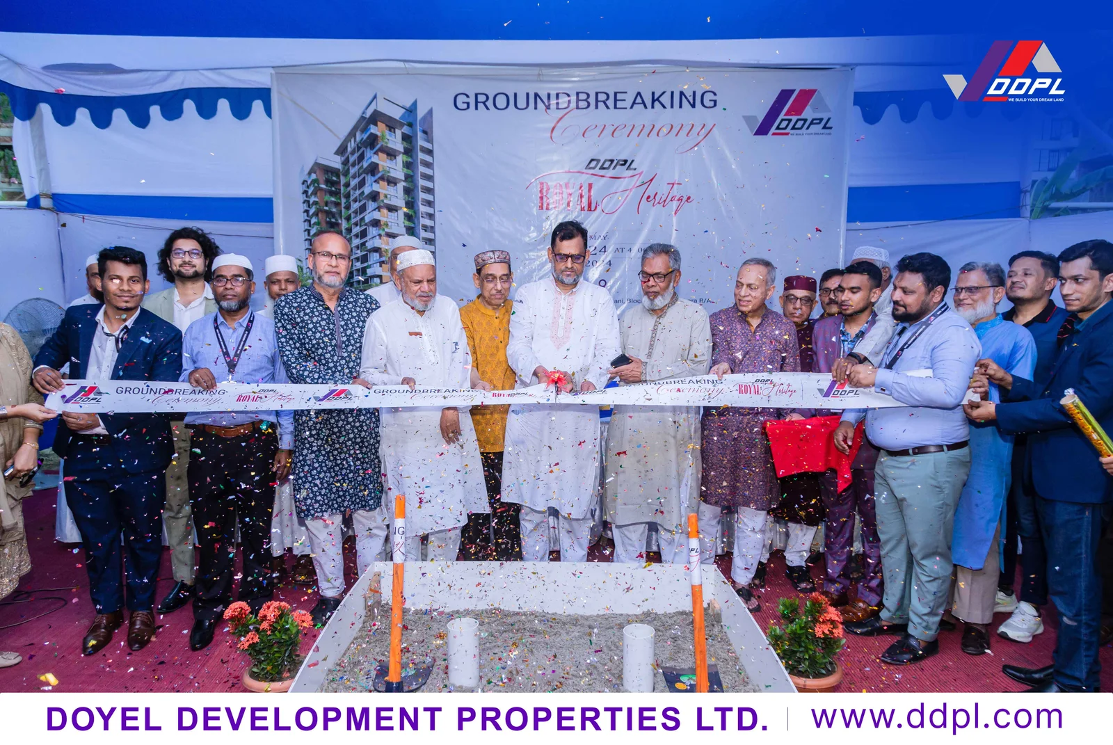 Groundbreaking Ceremony of DDPL Royal Heritage – A New Landmark of Luxury Living in Bashundhara R/A